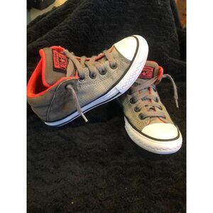 Converse high top grey red 13 c